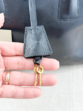 Prada doctor's leather bag madras cerniera frame