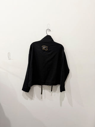 NWT Rapsodia Chaqueta Summer Snake Full Zip Utility Jacket Black Women's Size M