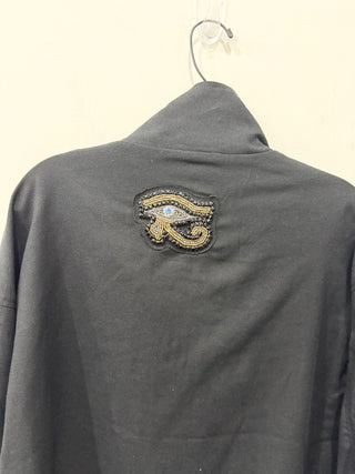 NWT Rapsodia Chaqueta Summer Snake Full Zip Utility Jacket Black Women's Size M