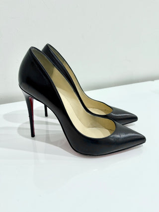 Christian Louboutin Pigalle Nappa Leather Stiletto Heel Pumps Black Women's 39.5