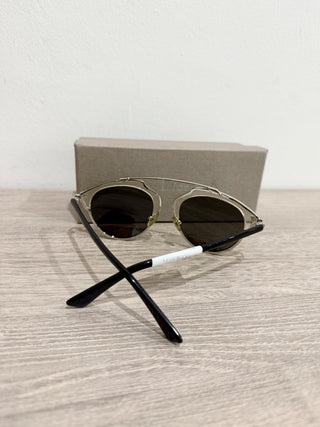 Dior soreal metal mirror lens sunglasses