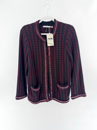 Alice & Olivia cardigan with chain trim detail, XL