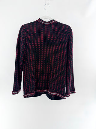 Alice & Olivia cardigan with chain trim detail, XL
