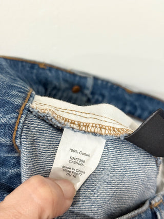 Madewell High Waisted Denim Button-Front Midi Pencil Skirt Blue Women's 28 / 6