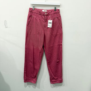 Ba&Sh 100% Cotton High Waisted Tapered Jeans Dark Pink Women's Size 2 / M