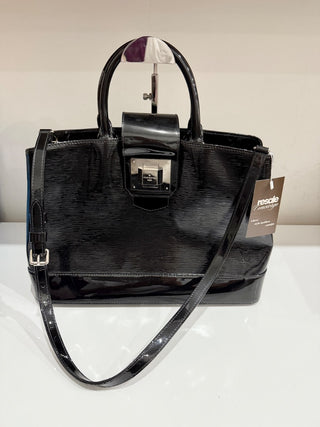 Louis Vuitton Paris Black Patent Leather Handbag