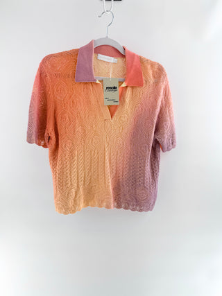 Zimmermann crochet ombre collar polo, L