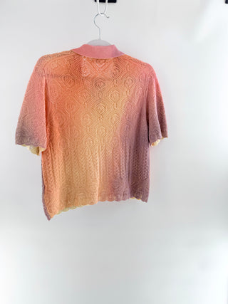 Zimmermann crochet ombre collar polo, L