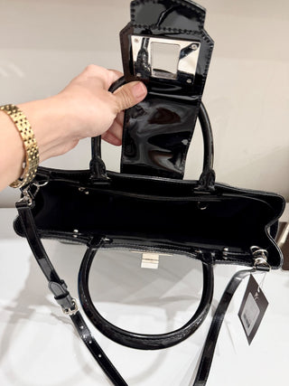 Louis Vuitton Paris Black Patent Leather Handbag