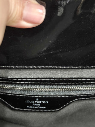 Louis Vuitton Paris Black Patent Leather Handbag