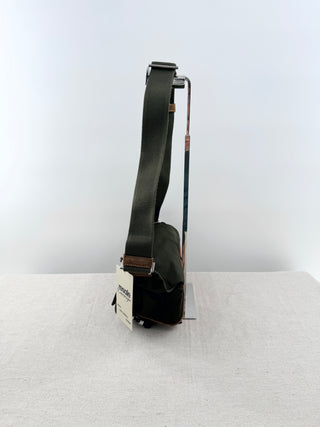 Prada re-nylon and suede leather shoulder bag