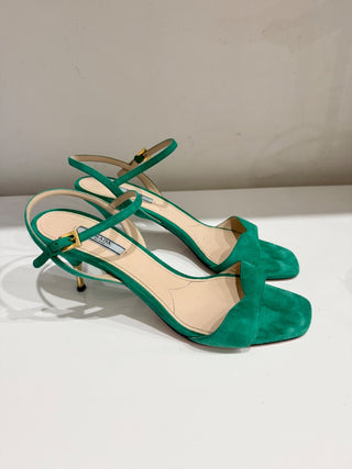 Prada suede low heel sandals, 40