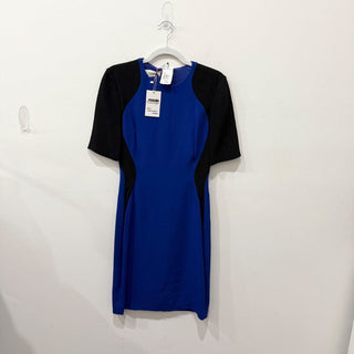 NWT Stella McCartney Anita Contour Colorblock Sheath Dress Blue Black Women 42/6