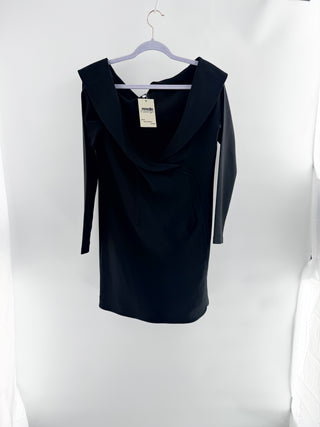 L'Academie Long Sleeve Black Dress w/zipper, XL