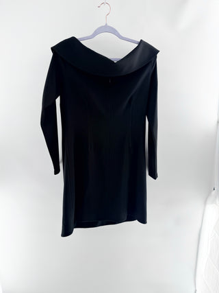 L'Academie Long Sleeve Black Dress w/zipper, XL