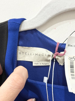 NWT Stella McCartney Anita Contour Colorblock Sheath Dress Blue Black Women 42/6