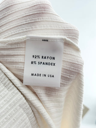 Weekend Stories White Ribbed Long Leggings, XL