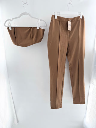 superdown Luciana Pant Set; Cropped Top & Trouser Pants Toffee Women's Medium