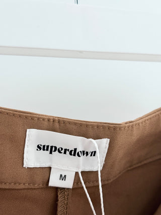 superdown Luciana Pant Set; Cropped Top & Trouser Pants Toffee Women's Medium
