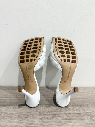 Bottega Veneta quilted leather slide sandals  heel, 40