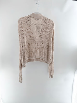 Intermix Polo Sweater V-Neck Knit, XL