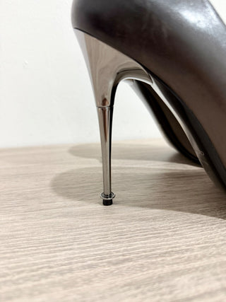 Tom Ford Ombre Leather Pointy Toe Silver Stilettos Heel Pumps Gray/Silver EU 40