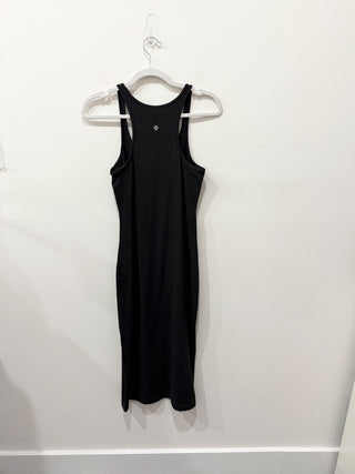 Lululemon Refresher Racerback Sleeveless Bodycon Midi Dress Black Women's Size 8