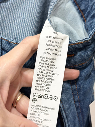 NWT Dress To High Waisted Medium Wash Denim Wide Leg Jeans Blue Women's Size 2