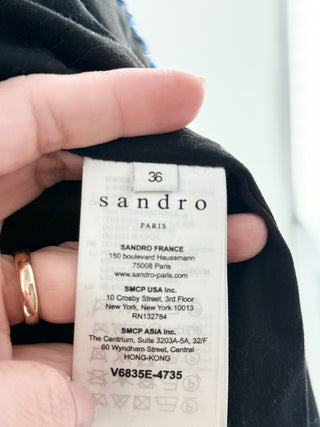 Sandro striped zip up blazer jacket, 36 FR / 4 US