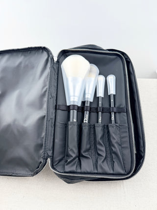 Dior backstage 4 piece make up brush set with case and box