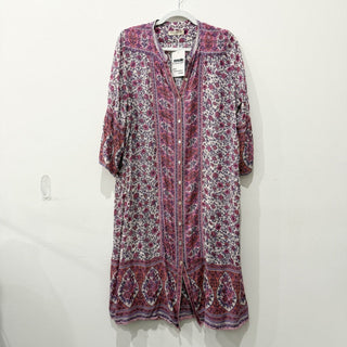 Spell & The Gypsy Jasmine Floral Midi Tunic Cover Up Dress Lilac Women's Size M