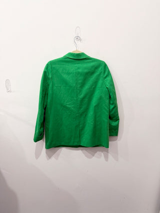 Cami NYC Owen Linen Blend Relaxed Fit Boyfriend Blazer Emerald Green Women's M