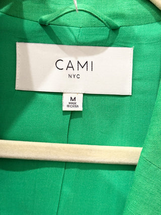 Cami NYC Owen Linen Blend Relaxed Fit Boyfriend Blazer Emerald Green Women's M