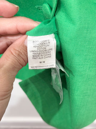 Cami NYC Owen Linen Blend Relaxed Fit Boyfriend Blazer Emerald Green Women's M