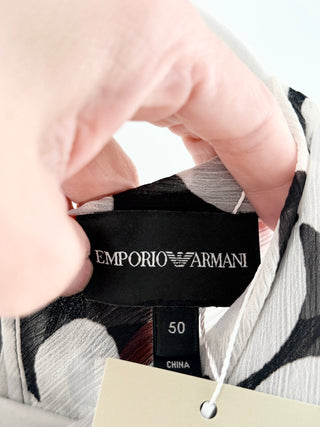 Emporio Armani sleeveless flowy heart print top, IT 50 / US 14