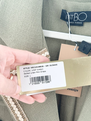 PatBo linen mini dress, L