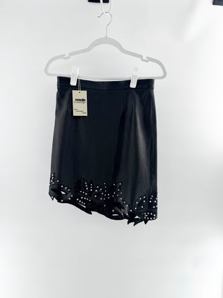 Gucci leather mini skirt with embellishments, 40 IT / US 4