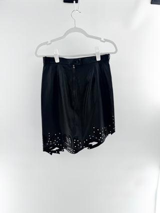 Gucci leather mini skirt with embellishments, 40 IT / US 4