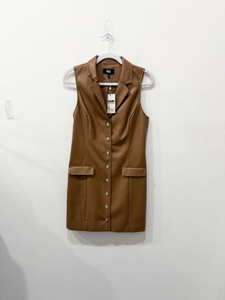 Paige faux leather vest mini dress, 4