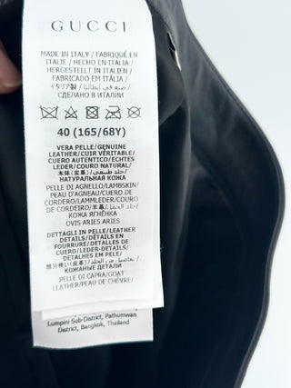 Gucci leather mini skirt with embellishments, 40 IT / US 4