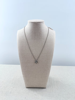 David Yurman infinity pendant necklace sterling silver with pave diamonds