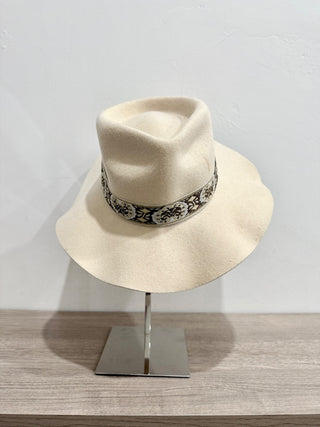 Lack of Color felt hat with pattern ribbon, M