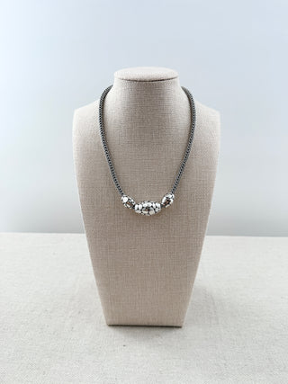 John Hardy sterling silver Kali elliptical trio bed necklace