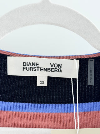 Diane von Furstenberg striped ribbed top, XS
