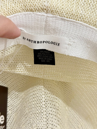Anthropologie hat with suede embellishment