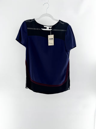 Diane von Furstenberg silk short sleeve top, 4