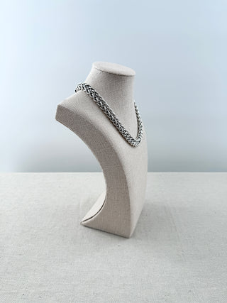 David Yurman 925 sterling silver yellow gold buckle double wheat chain necklace