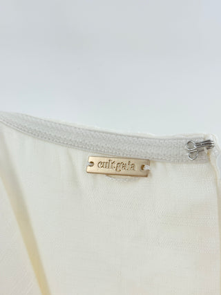 Cult Gaia White Cream Long Dress w/zipper, 8