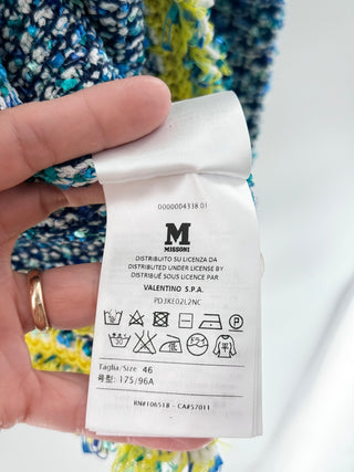 Missoni tweed contrast open front blazer jacket, IT 46 / US 10