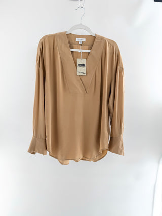 Equipment silk v neck blouse top, S